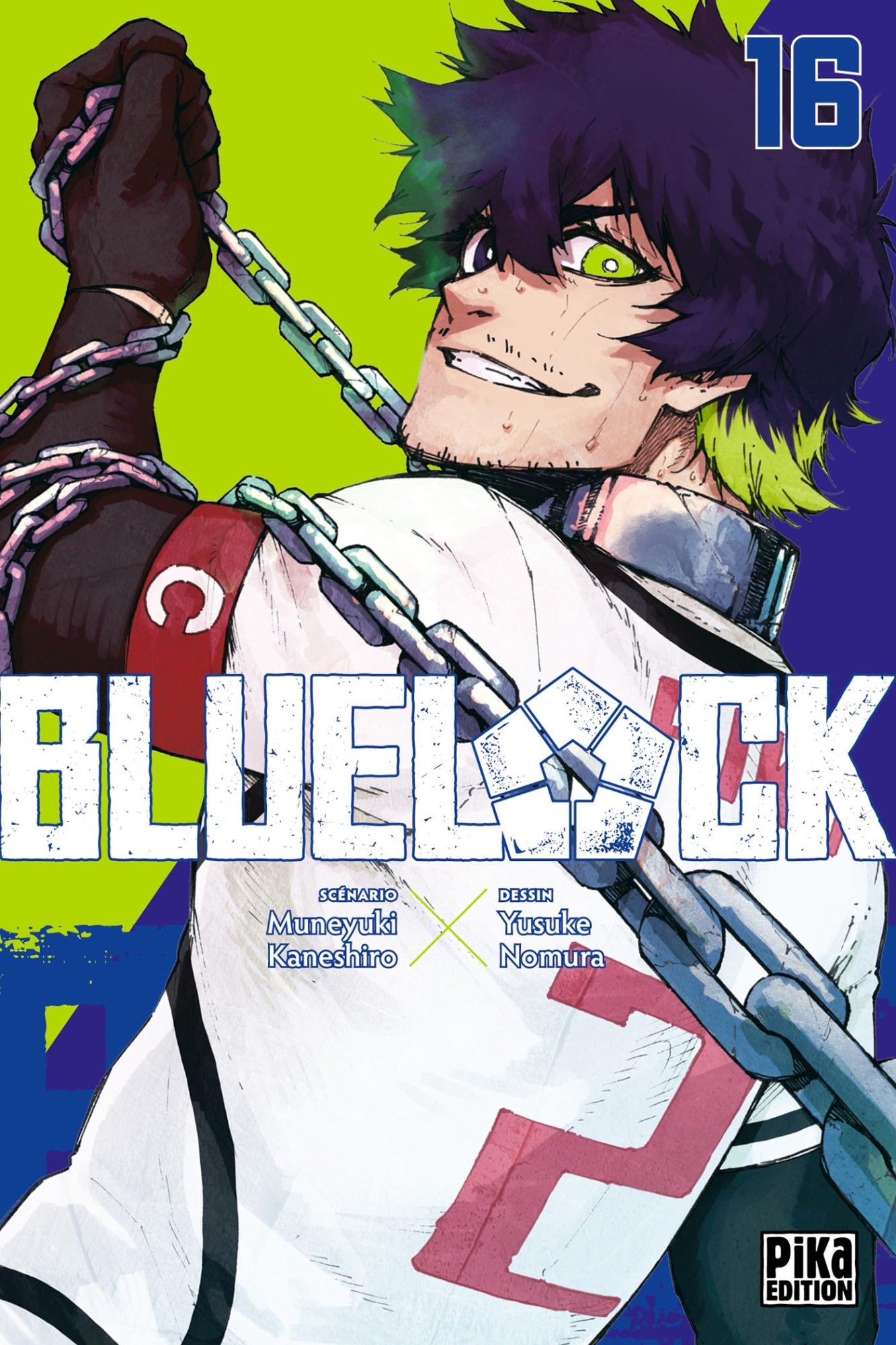 Couverture du livre "Blue Lock T16" de Muneyuki Kaneshiro, Yusuke Nomura, Lilian, Martin Lebrun Berberian Éditeur PIKA