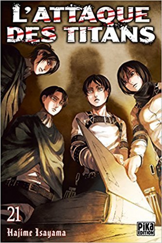 Couverture du livre "L'Attaque des Titans T21" de Hajime Isayama, Sylvain Chollet