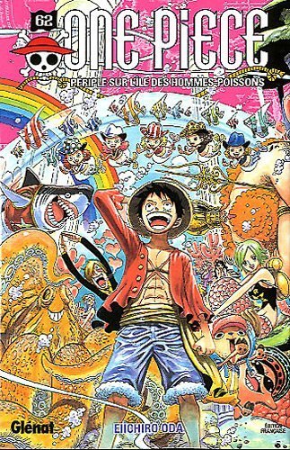 Couverture du livre "One Piece - Édition originale - Tome 62: Périple sur l'île des hommes-poissons" de Eiichirō Oda (尾田 栄一郎) Éditeur Glénat Manga
