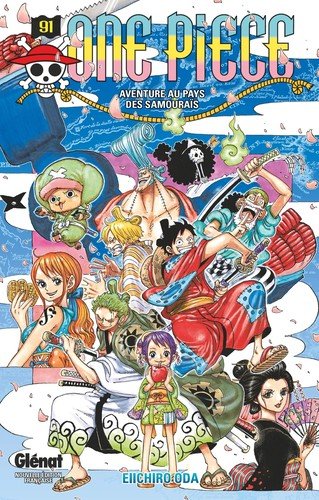 Couverture du livre "One Piece - Édition originale - Tome 91: Aventure au pays des samouraïs" de Eiichirō Oda (尾田 栄一郎) Éditeur Glénat Manga